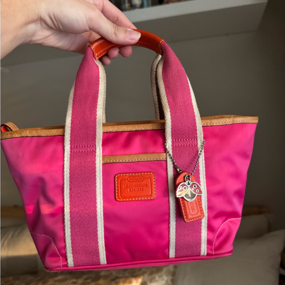 SOLD - Mini Vintage Coach Pink Tote 💕